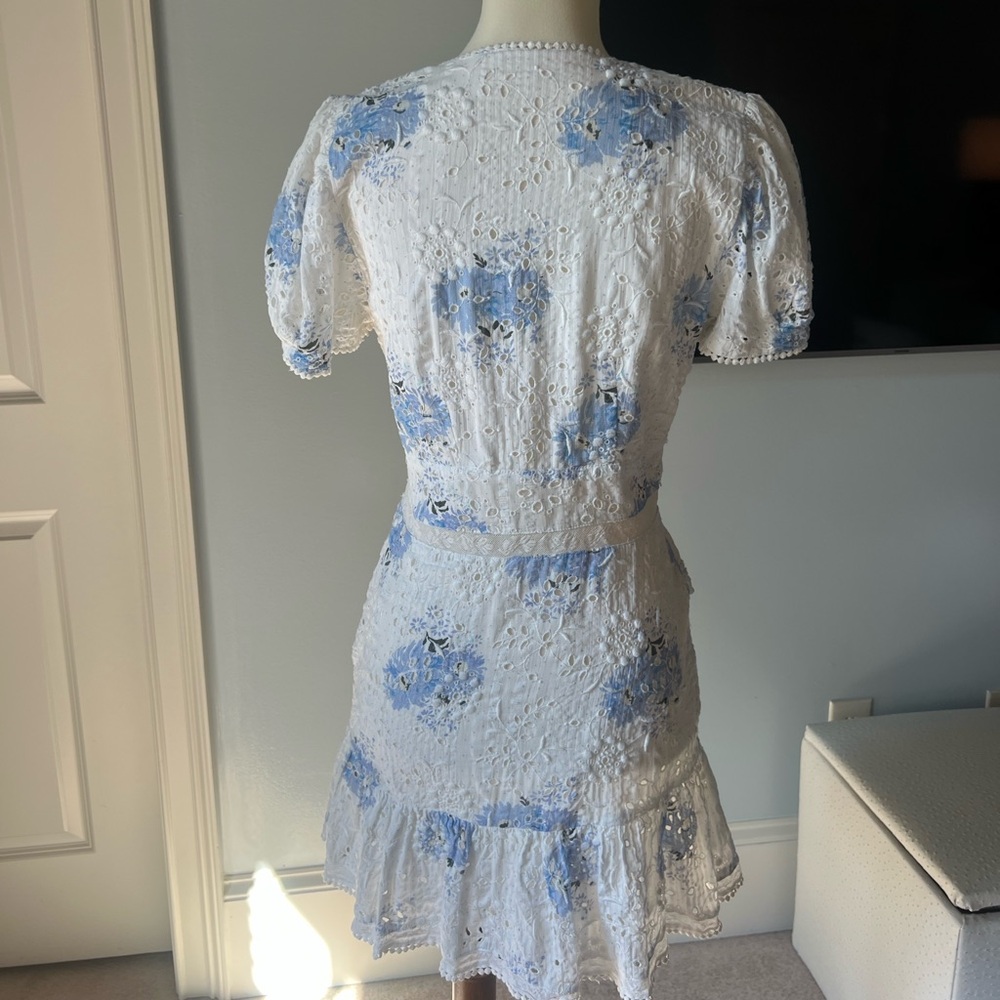 LoveShackFancy Floral Eyelet Mini Dress - Picture 3 of 3